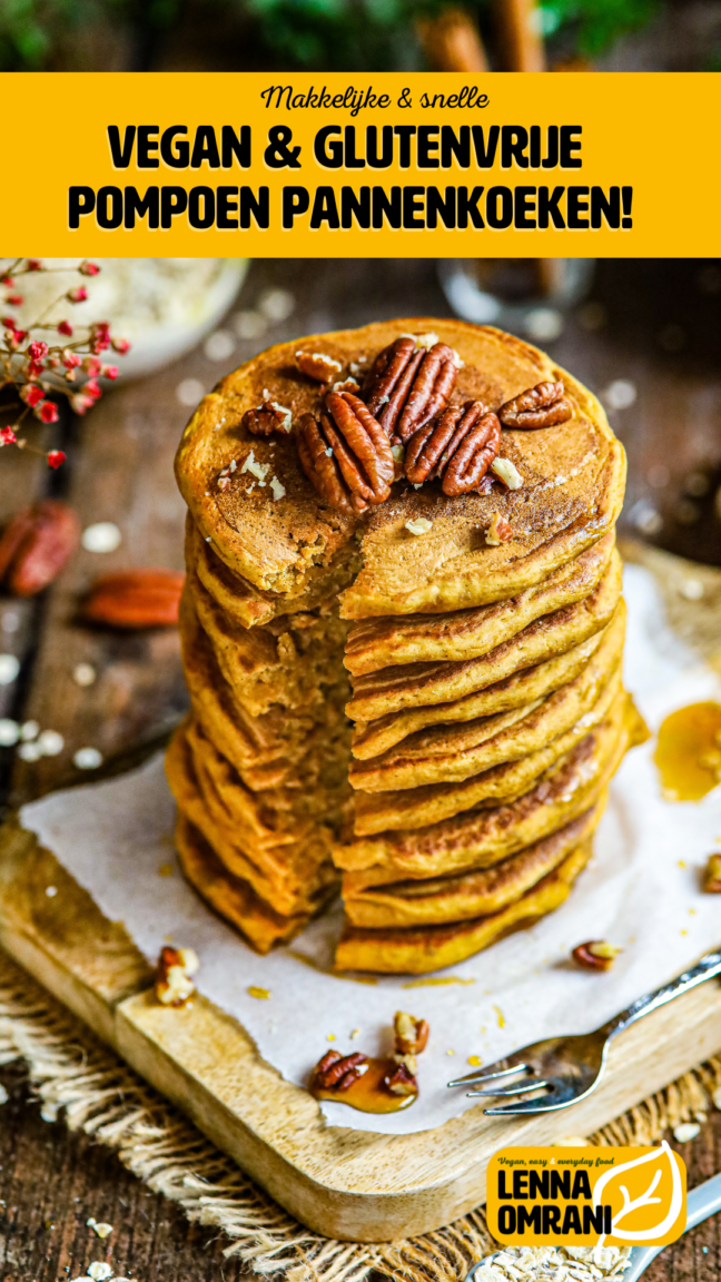 vegan glutenvrije pompoen pannenkoeken