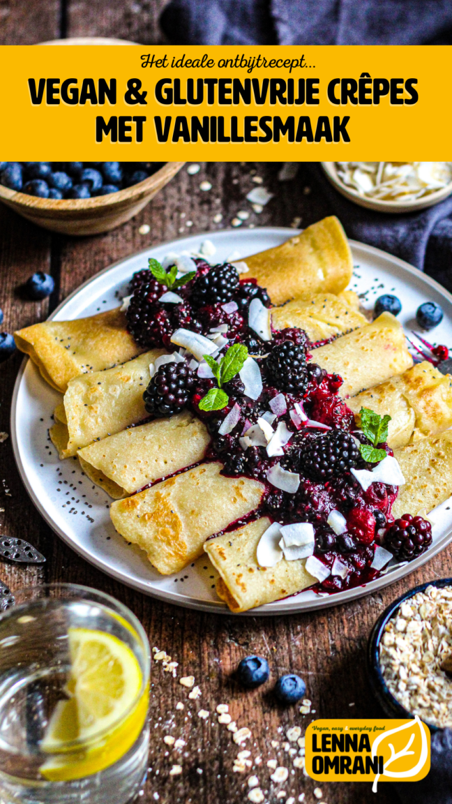 Vegan & glutenvrije crêpes met vanillesmaak