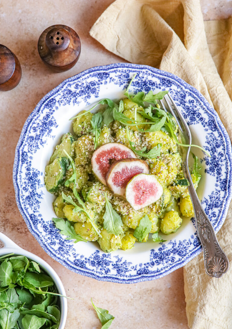 gnocchi avocado munt courgette