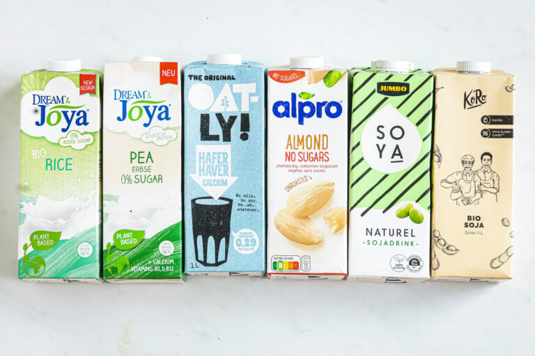 verschillende soorten plantaardige melk