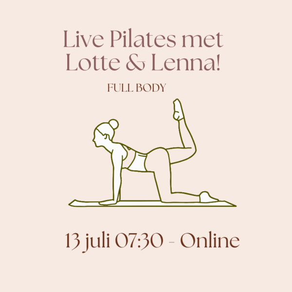 13 juli 07:30 - Live Pilates - FULL BODY